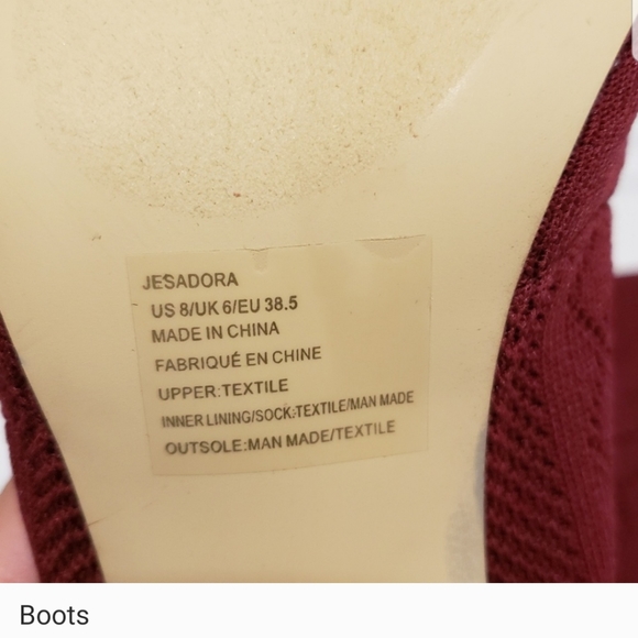 Burgundy boots - Picture 3 of 3